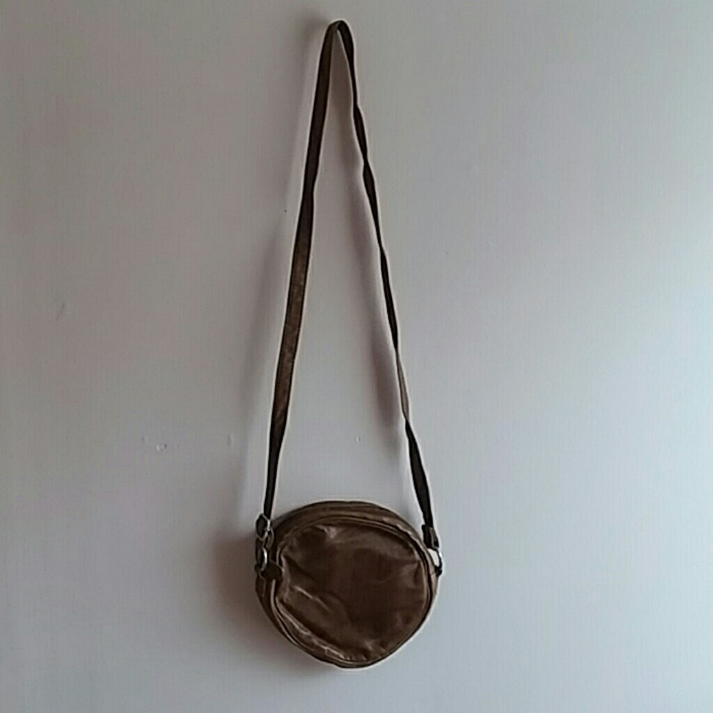Brown Faux Leather Canteen Purse